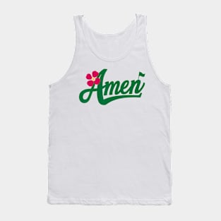 Amen Master Golf Tournament Golfing Girl Pink Flower Tank Top